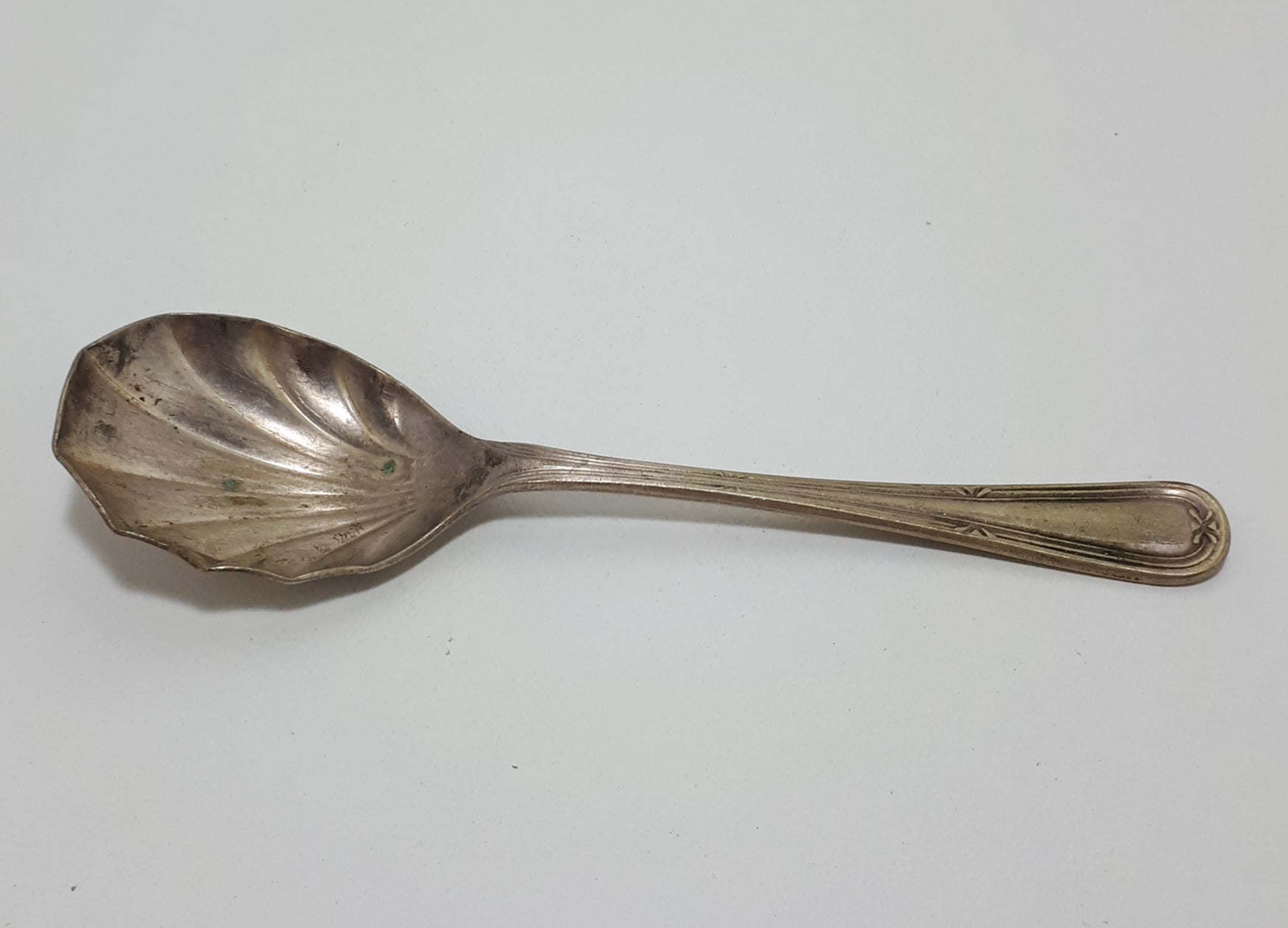 Silver Plated Shell Shaped Dessert Spoon