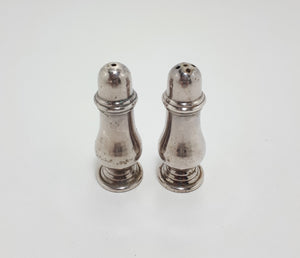 Vintage Tiny Silver Plated Salt & Pepper Shaker Set