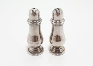Vintage Tiny Silver Plated Salt & Pepper Shaker Set