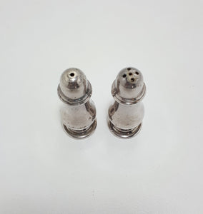 Vintage Tiny Silver Plated Salt & Pepper Shaker Set
