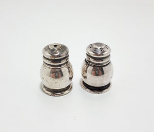 Vintage Tiny Silver Plated Salt & Pepper Shaker Set