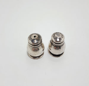 Vintage Tiny Silver Plated Salt & Pepper Shaker Set