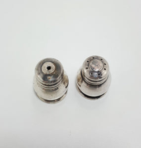 Vintage Tiny Silver Plated Salt & Pepper Shaker Set
