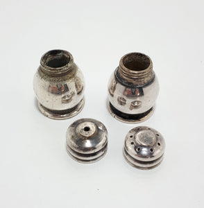 Vintage Tiny Silver Plated Salt & Pepper Shaker Set