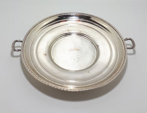 Vintage Silver Plated Round Seranco Serving Plate With Handles
