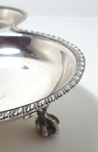 Vintage Seranco Britannia Metal Mounts Silver Plated 3-Division Tray