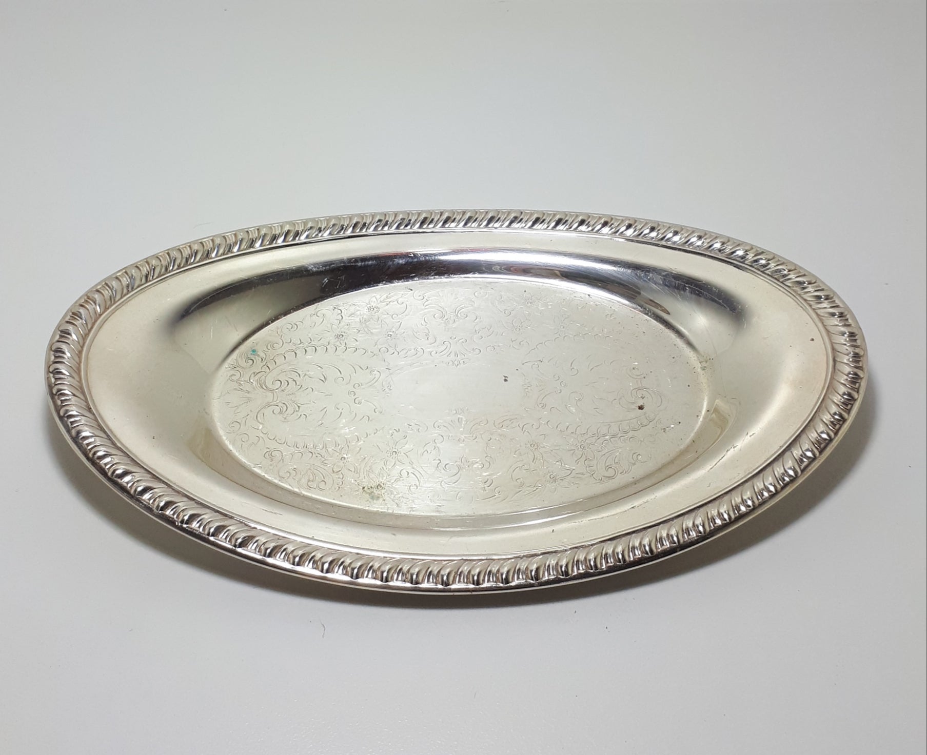 Vintage Silver Plated Oval Tray