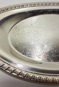 Vintage Silver Plated Oval Tray