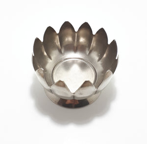 Vintage Silver Plate On Brass Lotus Design Bowl