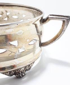 Vintage Pre 1950’s Cyrano Silver Plated Oval Shaped Casserole Stand With Paw Feet