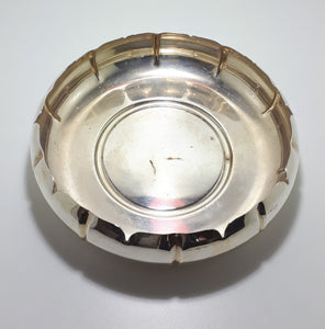 Large Vintage Seranco Silver Plated Brass Lotus Shaped Display Bowl