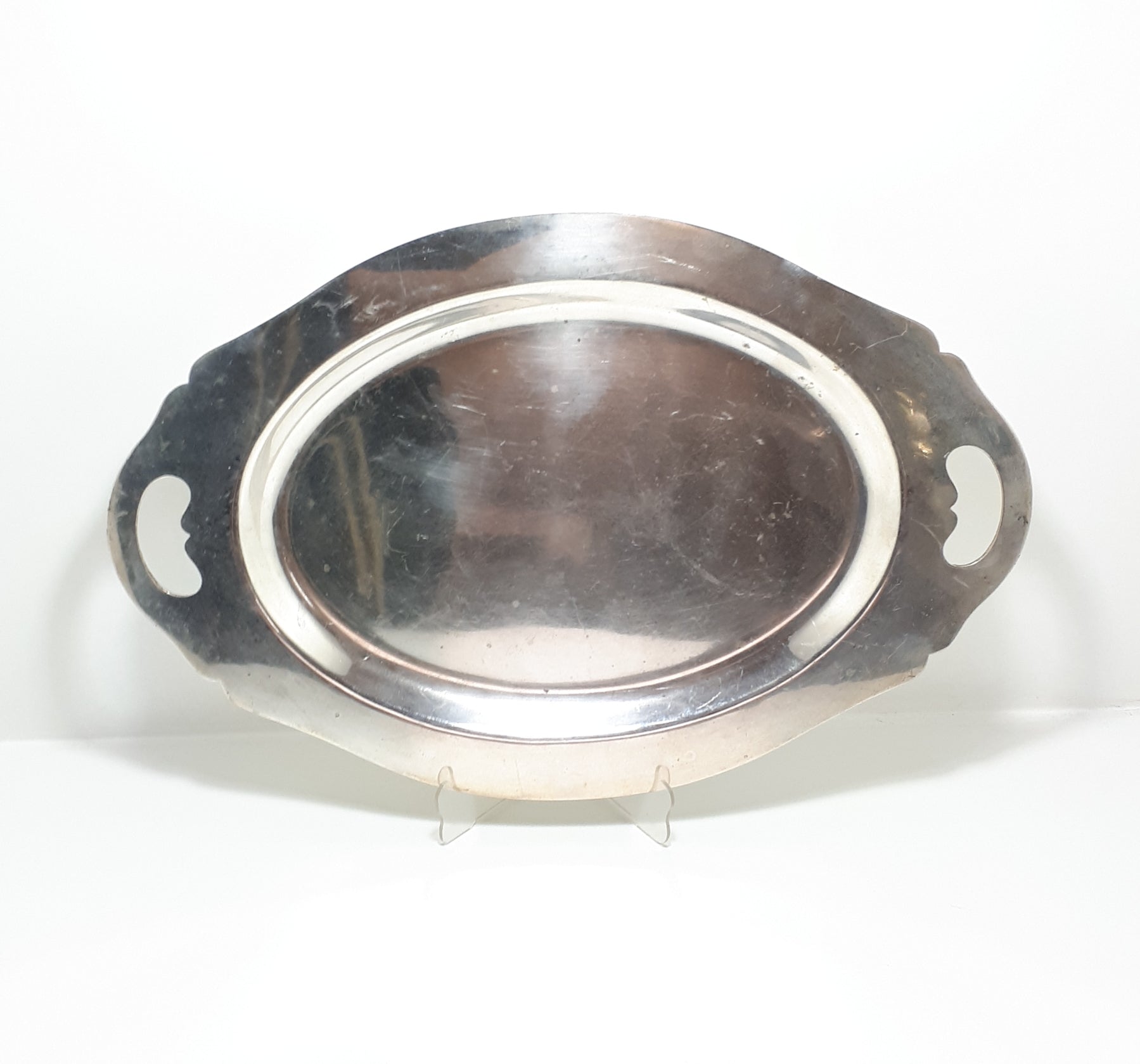 Vintage Birmingham Oval Silver plated John Collyer & Co. Ltd. Serving Tray