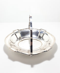 Pre 1874 Rare Antique Silver Plated John Round & Son, Sheffield Bowl With Swing Handle