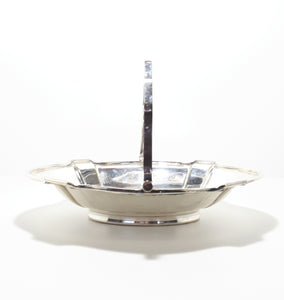 Pre 1874 Rare Antique Silver Plated John Round & Son, Sheffield Bowl With Swing Handle