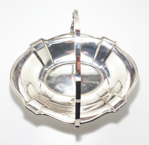 Pre 1874 Rare Antique Silver Plated John Round & Son, Sheffield Bowl With Swing Handle