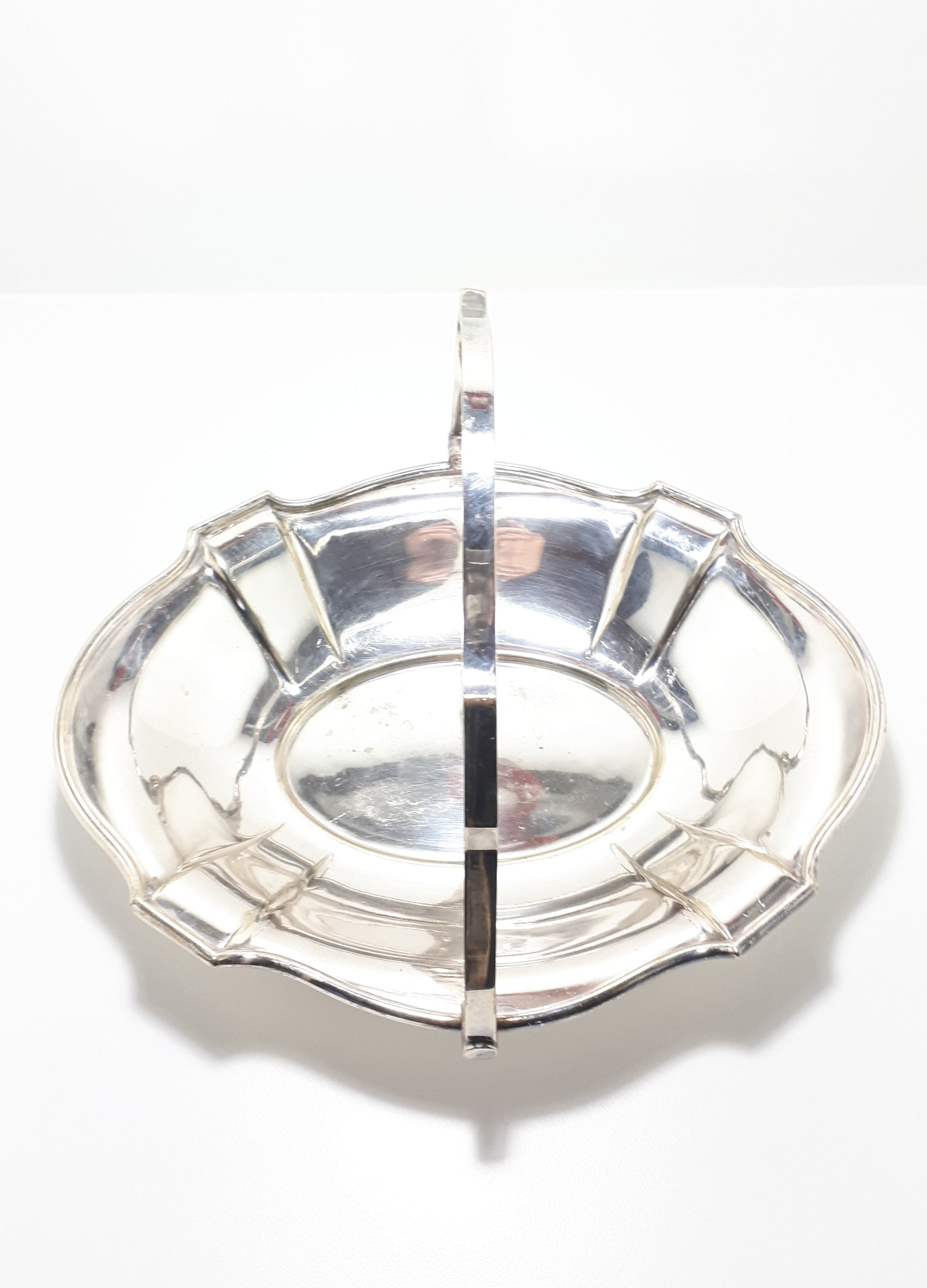Pre 1874 Rare Antique Silver Plated John Round & Son, Sheffield Bowl With Swing Handle