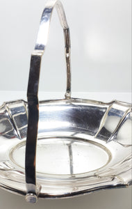 Pre 1874 Rare Antique Silver Plated John Round & Son, Sheffield Bowl With Swing Handle