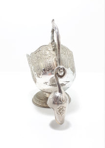 Vintage Elweco Silver Plated Sugar Scuttle With Original Sugar Scoop