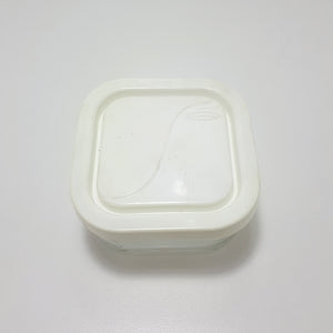Small Squared Glass Bowl With Plastic Lid