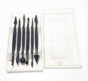 Boxed Set Of 6 Fondant Icing Sculpting Tools (Cake Decorating Utensils)