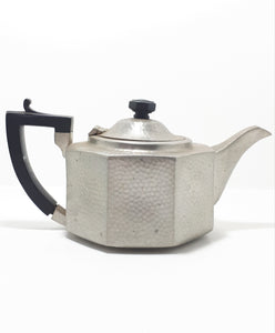 1876 – 1898 Rare Antique John Turton Sheffield Pewter Tea Set – Tea Pot, Creamer & Sugar Bowl