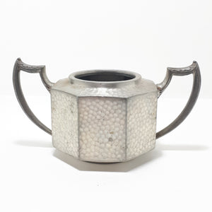 1876 – 1898 Rare Antique John Turton Sheffield Pewter Tea Set – Tea Pot, Creamer & Sugar Bowl