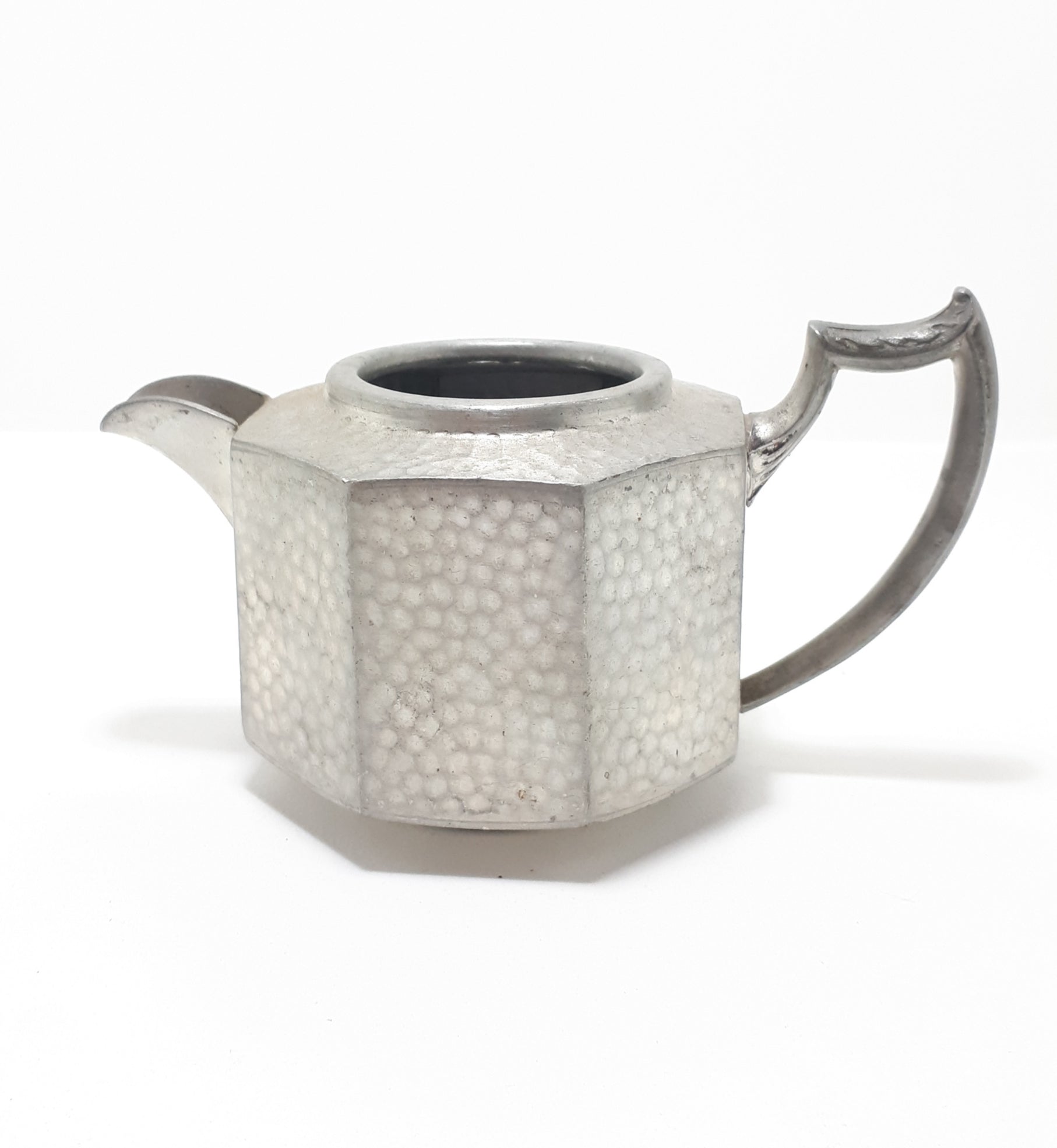 1876 – 1898 Rare Antique John Turton Sheffield Pewter Tea Set – Tea Pot, Creamer & Sugar Bowl