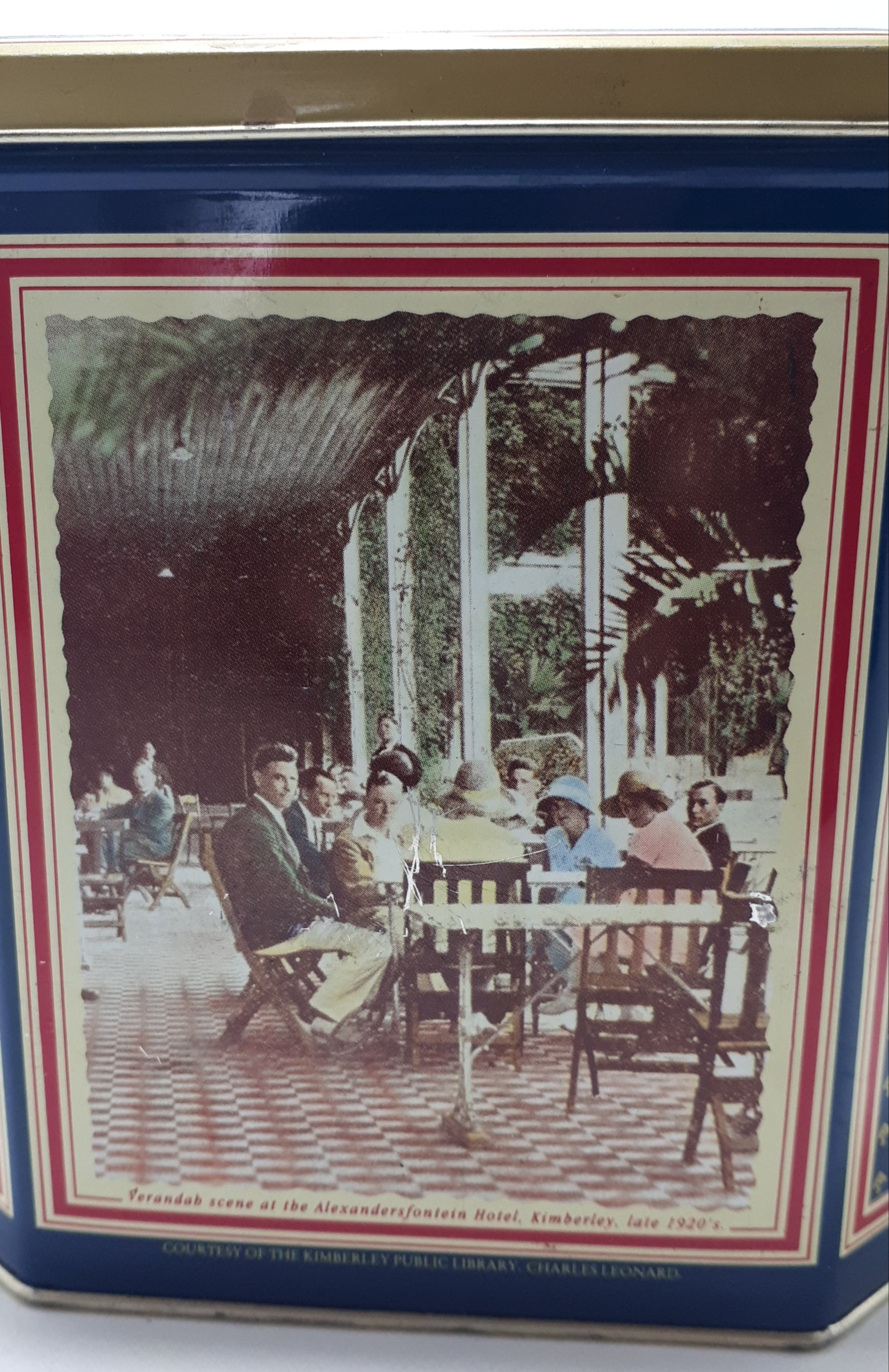 Collectable Vintage Woolworths Tea Tin With Antique South African Imagery
