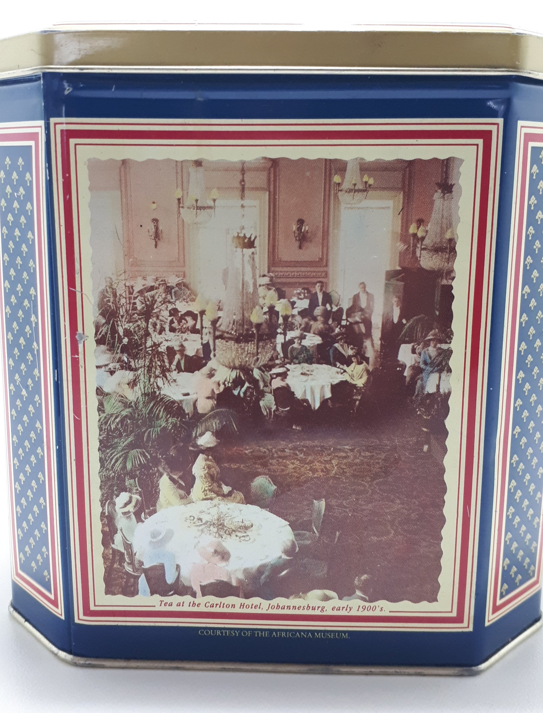 Collectable Vintage Woolworths Tea Tin With Antique South African Imagery