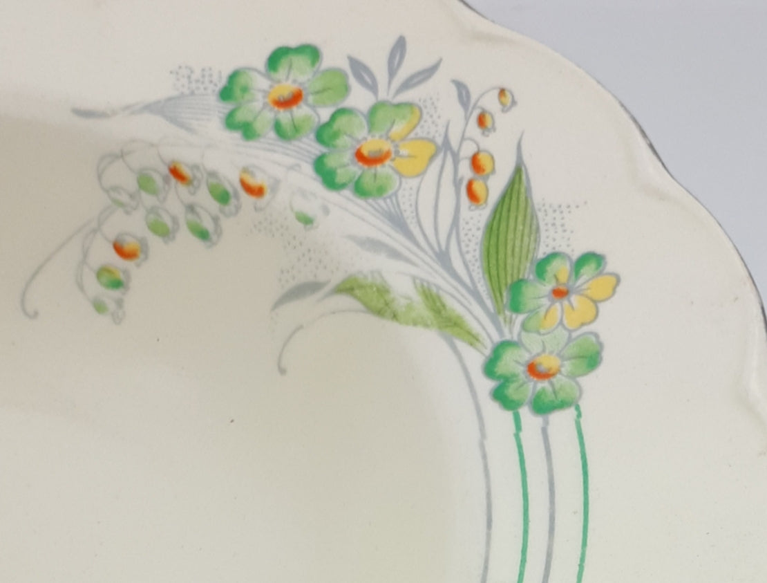 Vintage 1936-1954 Set Of 6 Large Creampetal Shape Grindley Soup Bowls – Pattern GRI169