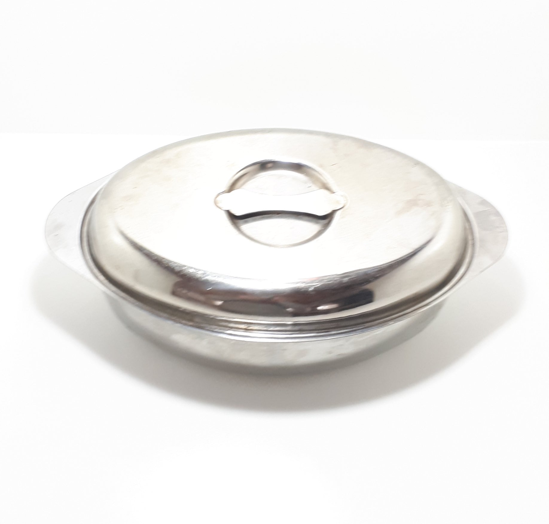 Vintage Oval Shaped Stainless Steel Deep Ovenware Roasting Pan