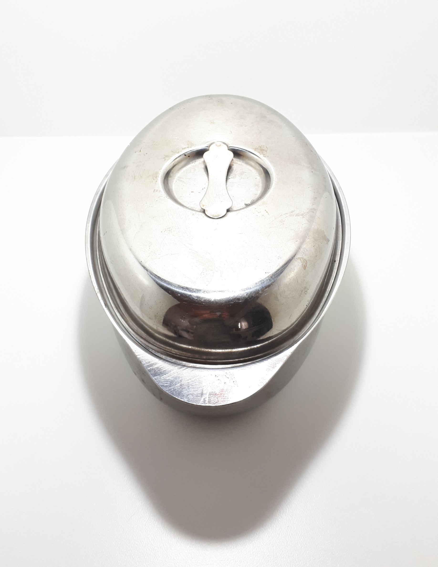 Vintage Oval Shaped Stainless Steel Deep Ovenware Roasting Pan