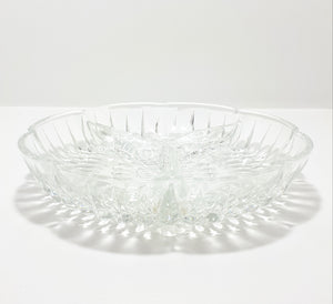 Vintage Glass 3-Division Snack Dish