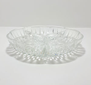Vintage Glass 3-Division Snack Dish