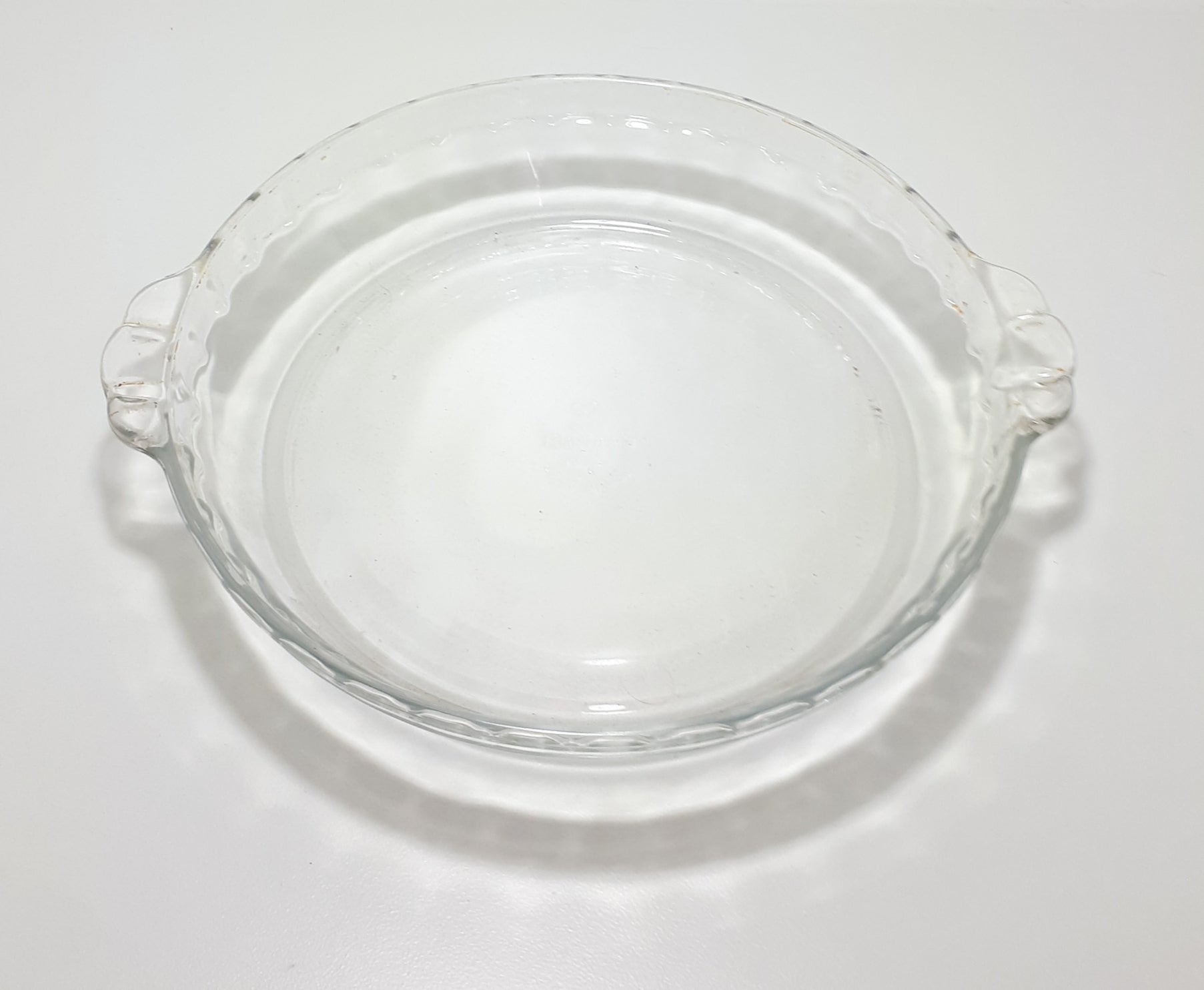 1960’s Vintage Brazilian Marinex Clear Glass Pie Dish