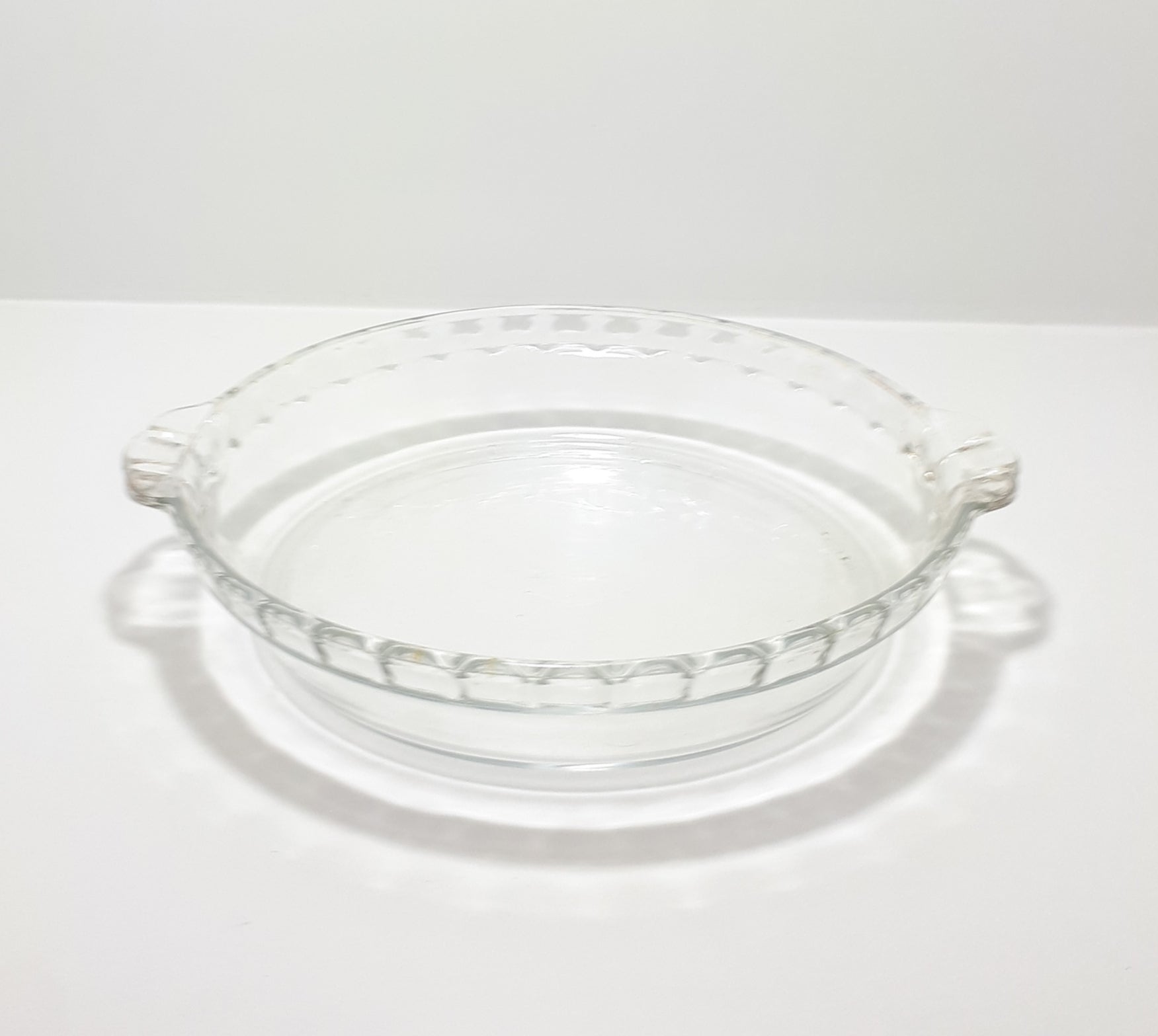 1960’s Vintage Brazilian Marinex Clear Glass Pie Dish