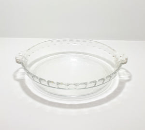 1960’s Vintage Brazilian Marinex Clear Glass Pie Dish