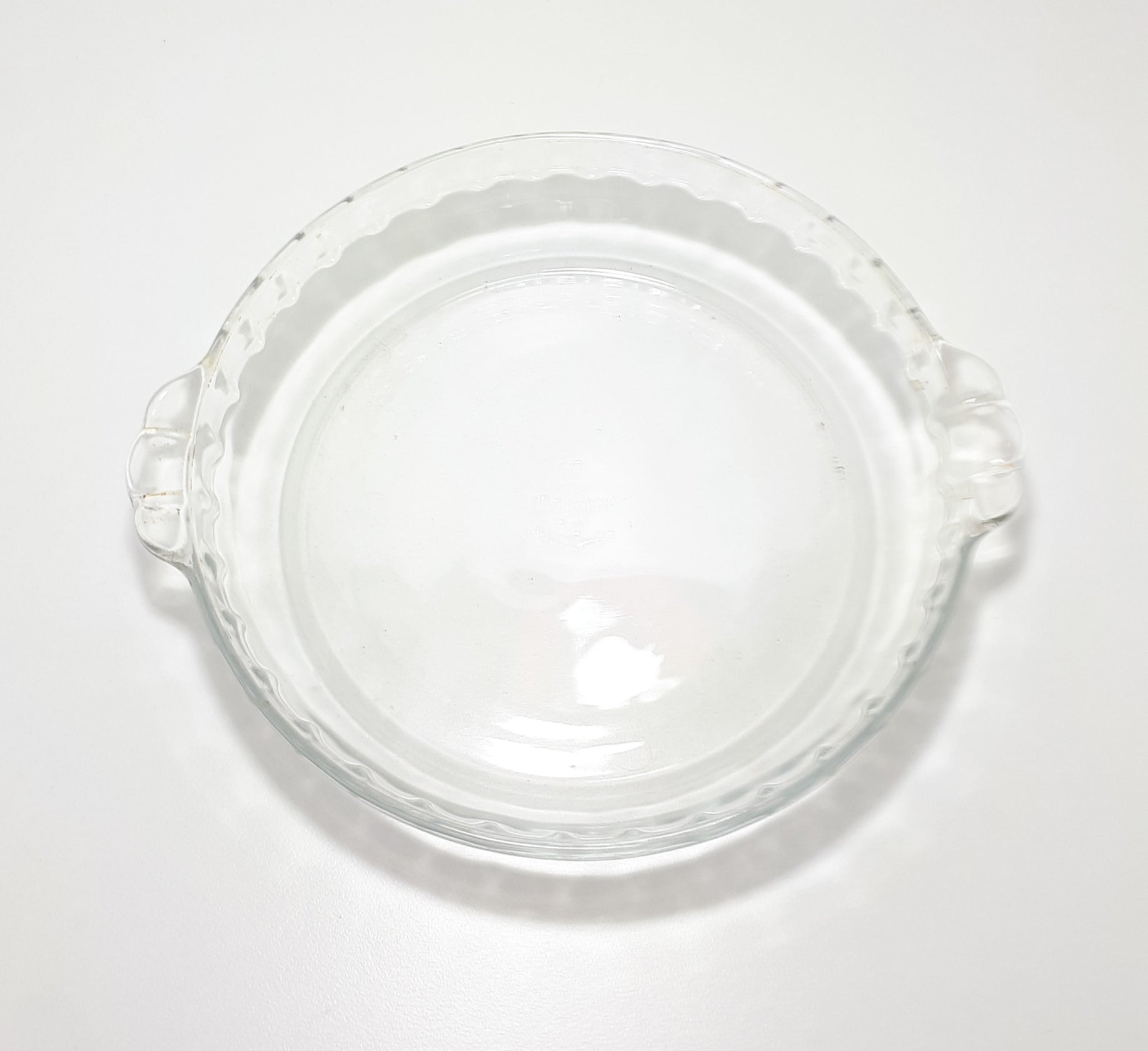 1960’s Vintage Brazilian Marinex Clear Glass Pie Dish