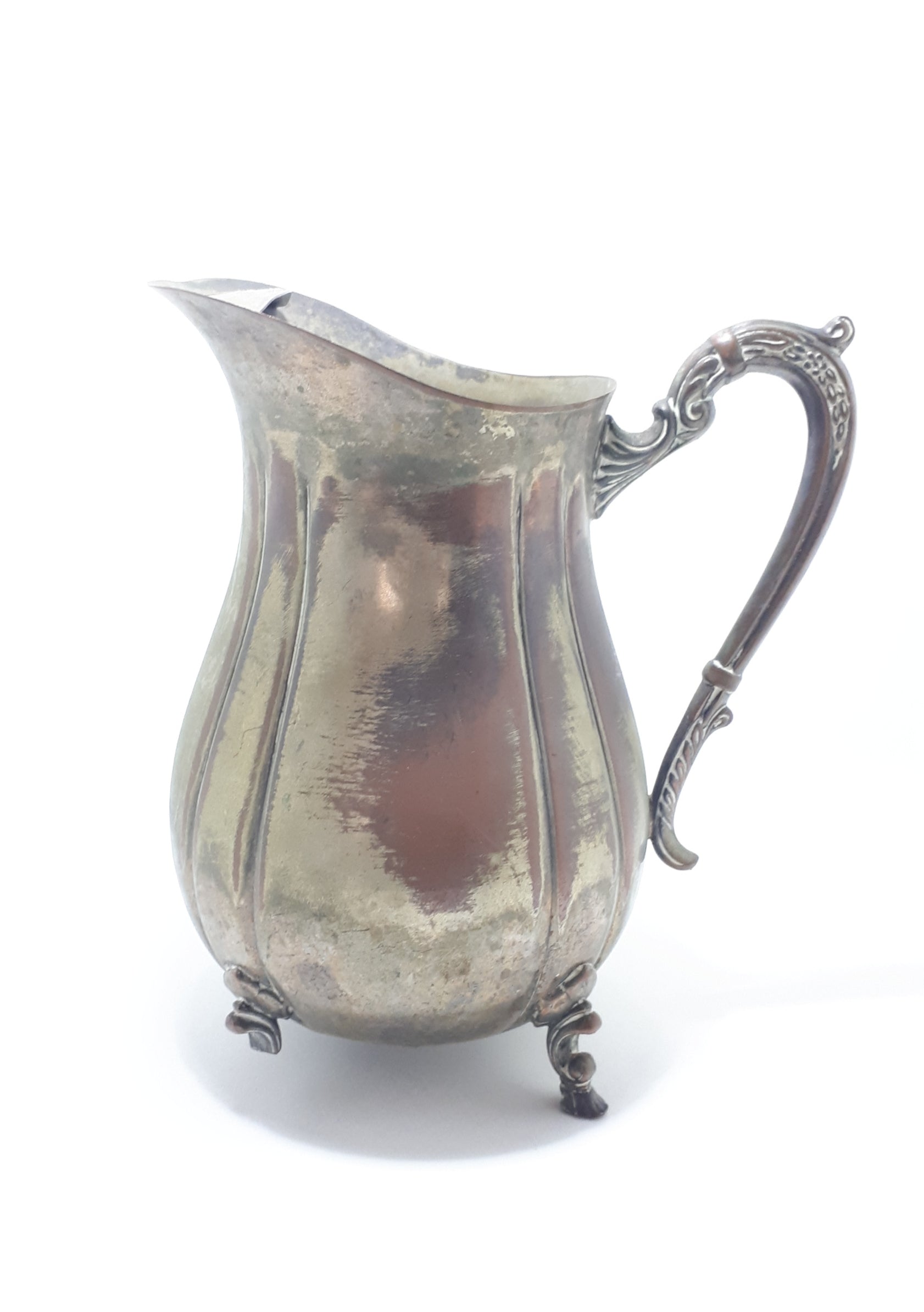 Antique Victorian Styled Silver Plated Footed Water Jug