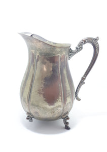 Antique Victorian Styled Silver Plated Footed Water Jug