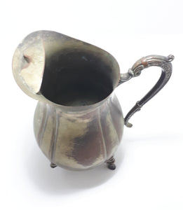 Antique Victorian Styled Silver Plated Footed Water Jug