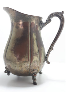 Antique Victorian Styled Silver Plated Footed Water Jug