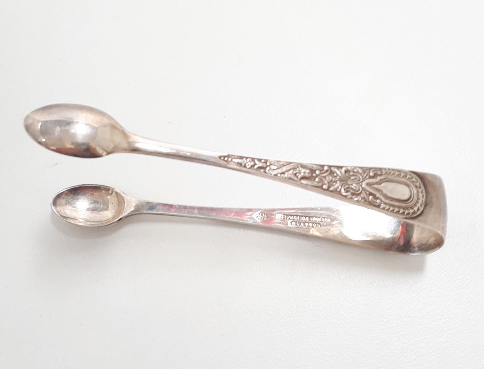 Antique McPherson Brothers, Glasgow, Silver Plated Sugar Tongs