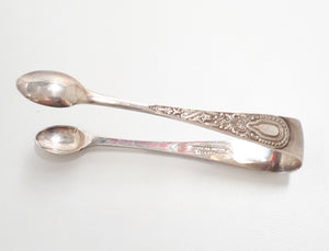 Antique McPherson Brothers, Glasgow, Silver Plated Sugar Tongs