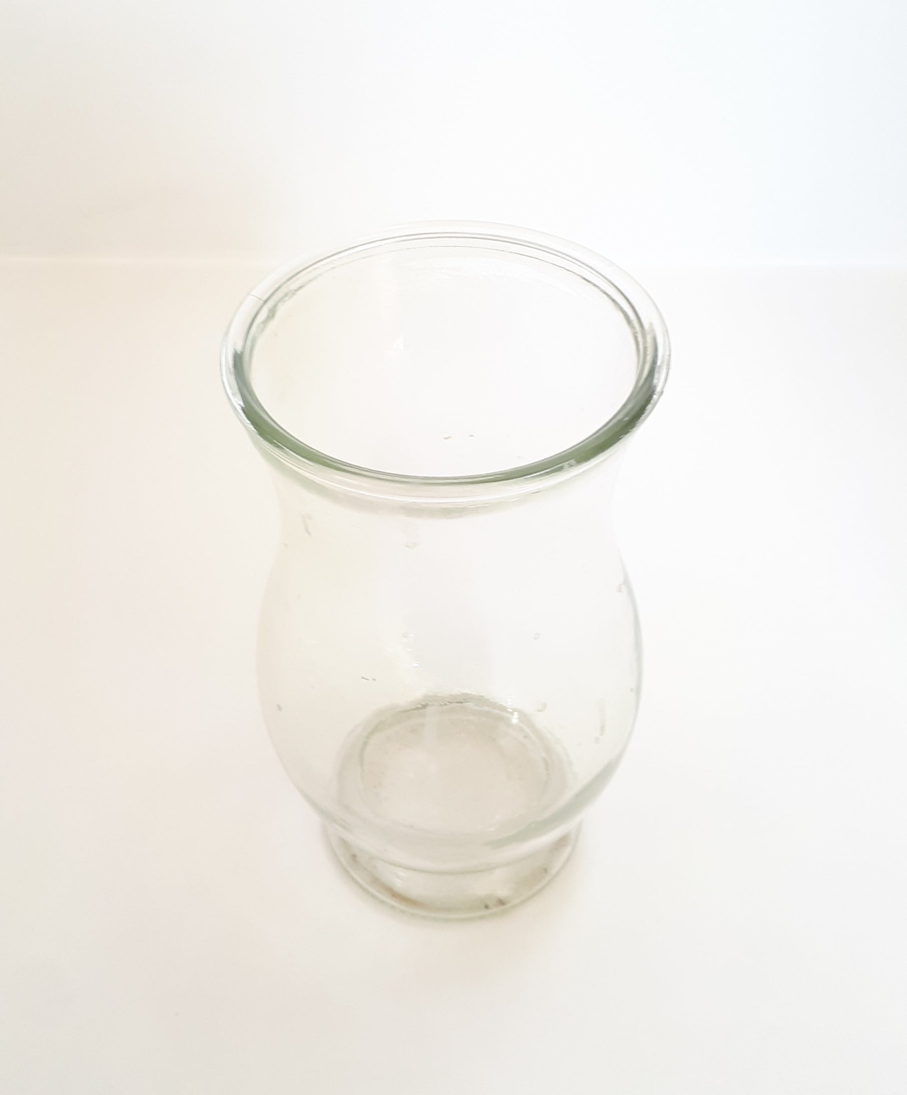 Vintage Tulip Shaped Clear Glass Vase