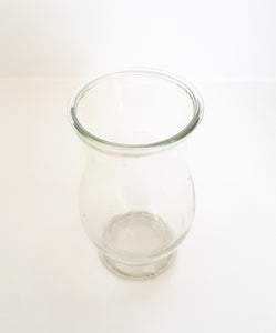 Vintage Tulip Shaped Clear Glass Vase