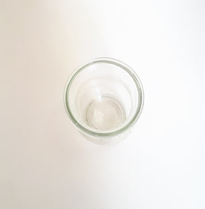 Vintage Tulip Shaped Clear Glass Vase