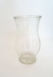 Vintage Tulip Shaped Clear Glass Vase
