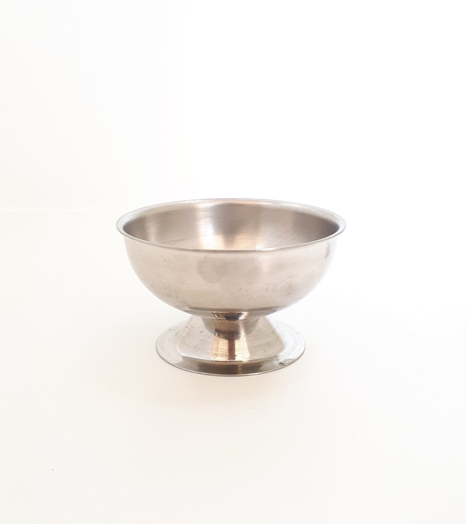 Vintage Stainless Steel Pedestal Bowl