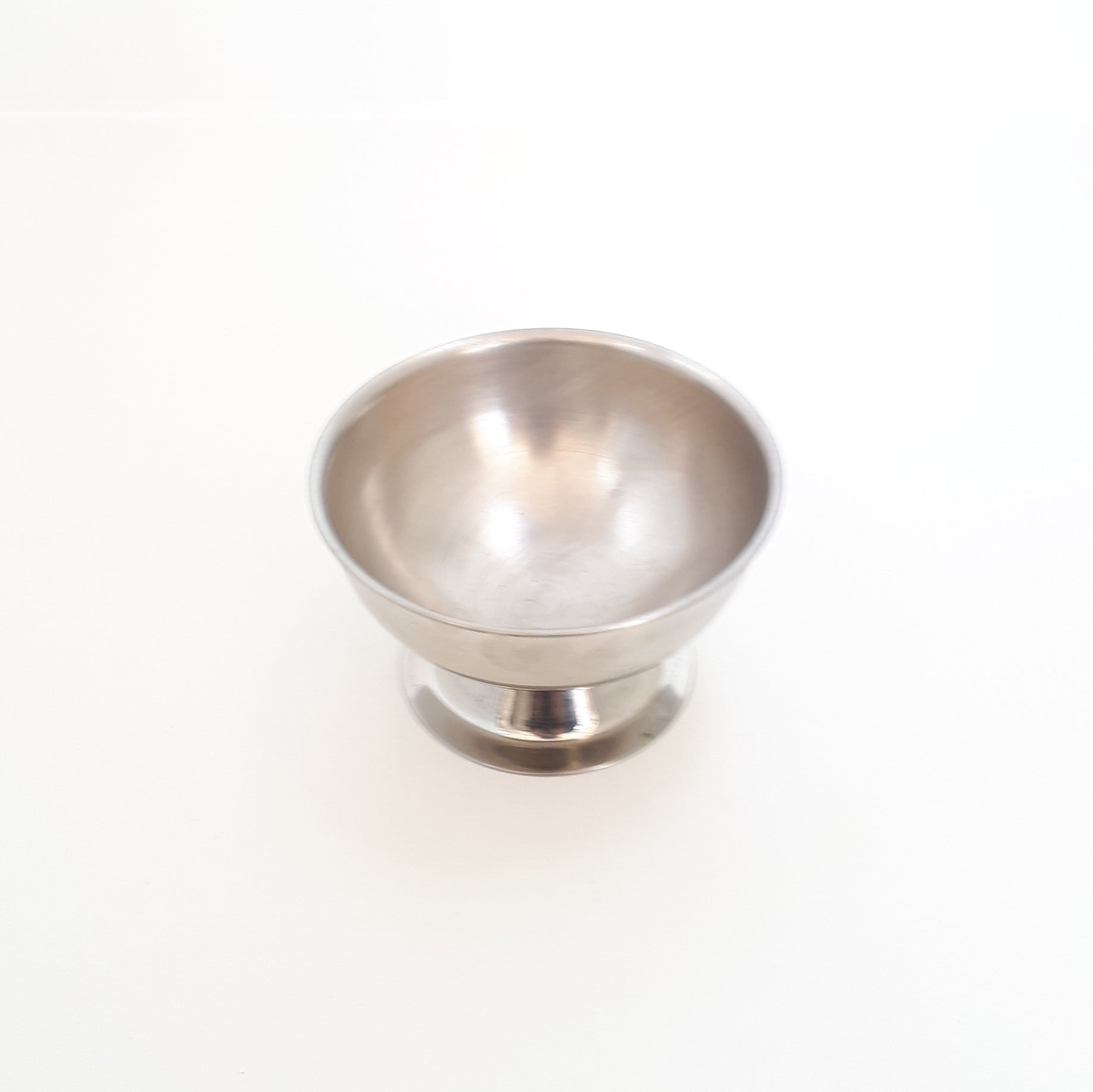Vintage Stainless Steel Pedestal Bowl